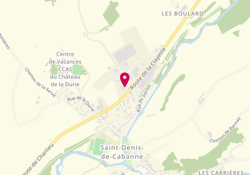 Plan de Garage Saint Denis Automobiles, Zone Artisanale Pierres Jaunes, 42750 Saint-Denis-de-Cabanne