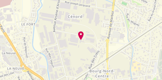 Plan de BMU Groupe Auto, 10 Rue Barthélémy Thimonnier Zone Cénord, 01000 Bourg-en-Bresse