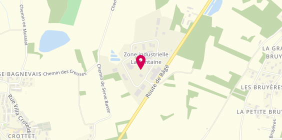 Plan de Patrice Chauvot Distribution, Zone Artisanale de la Fontaine, 01290 Crottet