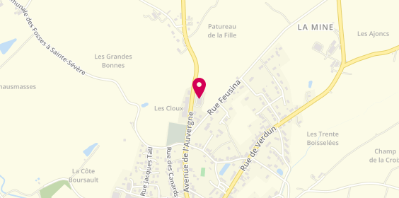 Plan de DGF AUTOMOBILES Citroen, 7 Bis avenue de l'Auvergne, 36160 Sainte-Sévère-sur-Indre