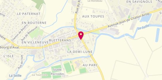 Plan de Access - TotalEnergies, 28 Rue d'Amont, 39140 Bletterans