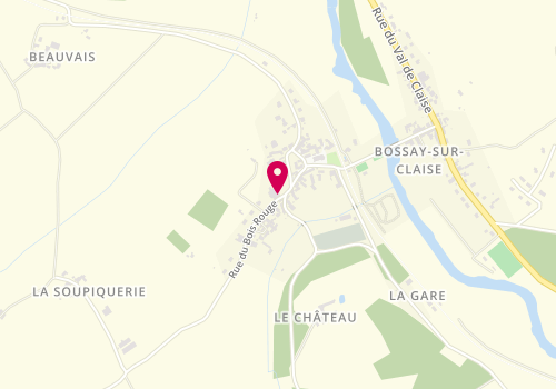 Plan de Ixell Carrosserie, 1 Rue Bois Rouge, 37290 Bossay-sur-Claise