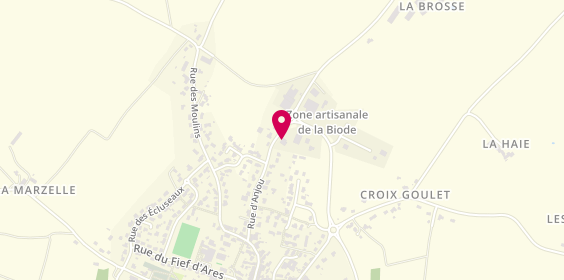 Plan de Garage Bardin Nicolas, 2 Zone Artisanale de la Biode, 49230 Sèvremoine