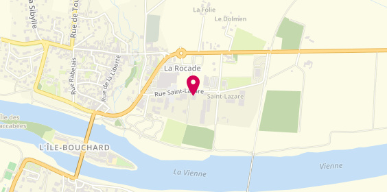 Plan de I.B Pneus, Zone Industrielle 
Rue Saint-Lazare, 37220 L'Île-Bouchard