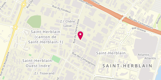 Plan de Ms Autoservices, 9 Rue du Chêne Lassé Bât 15, 44800 Saint-Herblain