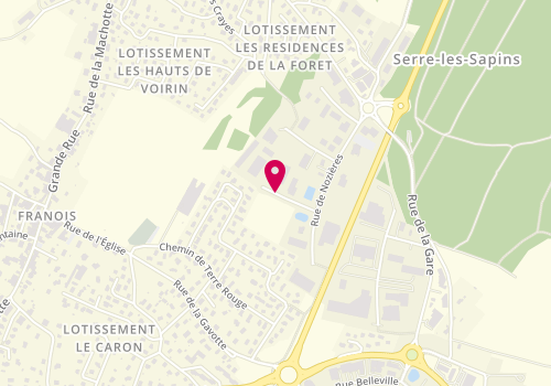 Plan de Garage de Serre Les Sapins, Zone Artisanale Eurespace
4 Rue de Terre Rouge, 25770 Serre-les-Sapins