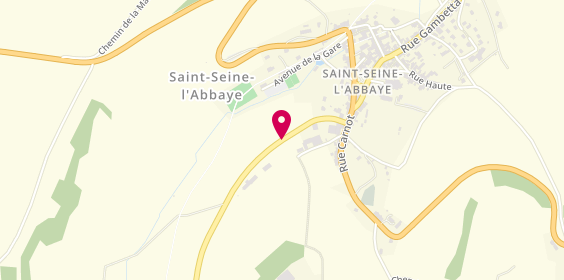 Plan de Saint Seine Pneus, 3 Route de Sombernon, 21440 Saint-Seine-l'Abbaye