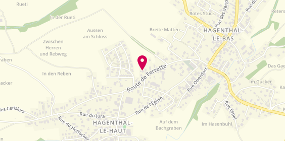 Plan de STUDER André, 14 Route de Ferrette, 68220 Hagenthal-le-Haut