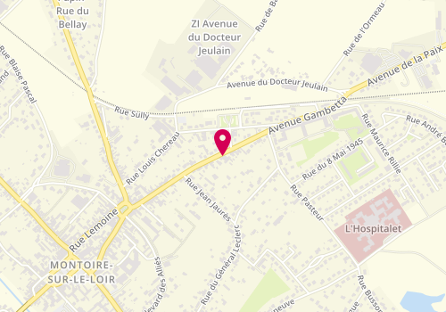 Plan de Garage Lecoupt Agent Citroen, 64 avenue Gambetta, 41800 Montoire-sur-le-Loir