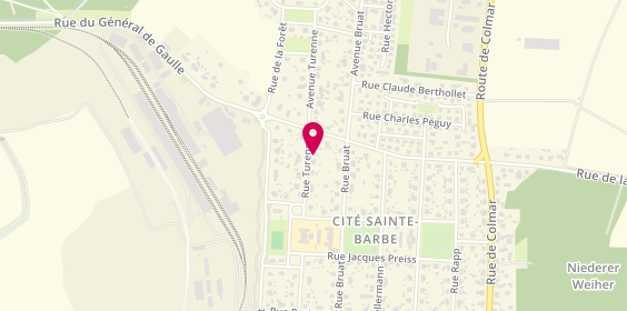 Plan de Auto Sainte Barbe, 39 Rue Turenne, 68270 Wittenheim