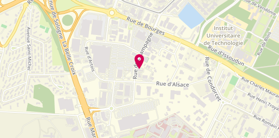 Plan de Centre Auto 45, 269 Rue de Champagne, 45160 Olivet