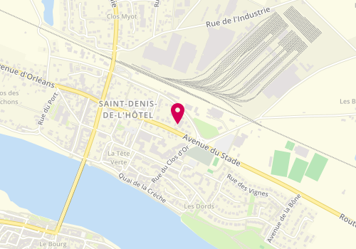 Plan de Groupauto, 8 Avenue du Stade, 45550 Saint-Denis-de-l'Hôtel