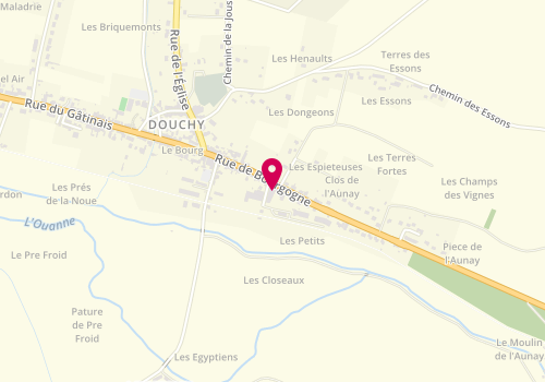 Plan de Douchy Automobile, 36 Rue de Bourgogne, 45220 Douchy-Montcorbon