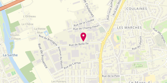 Plan de Ij CARROSSERIE / BOIRET CARROSSERIE - ZeCarrossery, 14 Rue de Belle Île, 72190 Coulaines