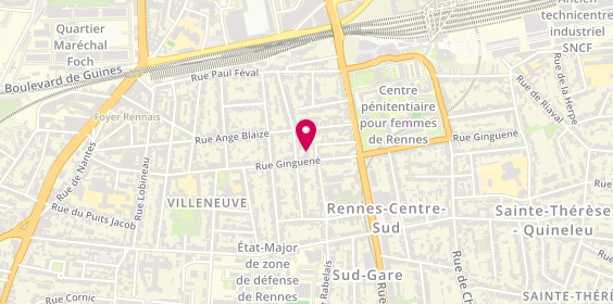 Plan de Groupauto, 85 Rue Ginguené, 35000 Rennes