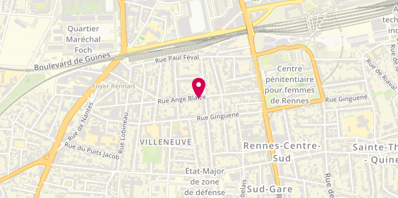 Plan de Le Garage de la Gare, 64 Rue Ange Blaize, 35000 Rennes