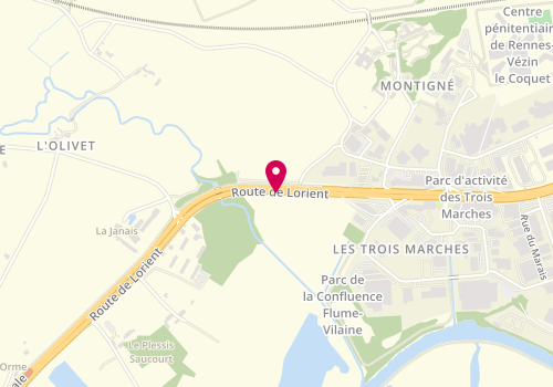 Plan de Euromaster Rennes Route de Lorient, 67 Rue du Manoir de Servigné, 35000 Rennes