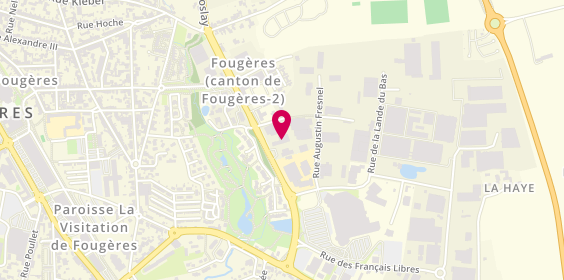 Plan de Professionnels Fournitures Automobiles-Profa, 33 Boulevard de Groslay, 35300 Fougères