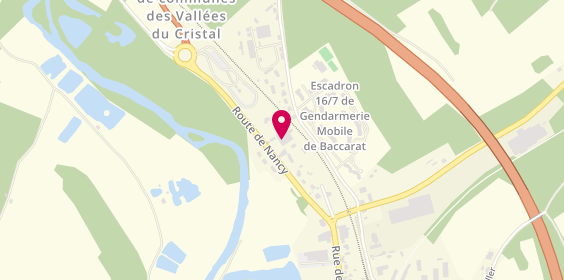 Plan de Agent Peugeot, 14 Route de Nancy Gelacourt, 54120 Baccarat
