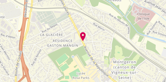 Plan de Garage du Cèdre - Bosch Car Service, 1 Ter avenue de la République, 91230 Montgeron