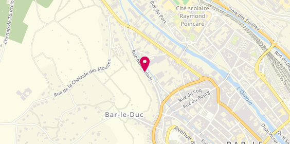 Plan de Carrosserie Kalck, 36 Rue des Foulans, 55000 Bar-le-Duc