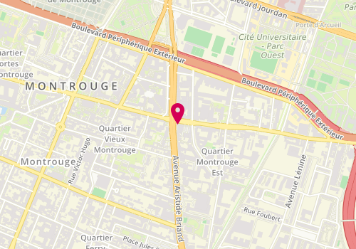Plan de Renault Montrouge - Groupe Losange Autos, 59 avenue Aristide Briand, 92120 Montrouge