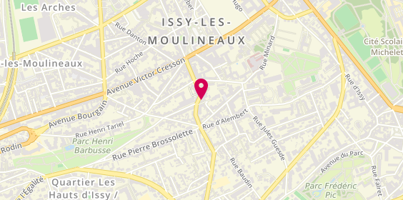 Plan de VSM Garage Auto Issy / Véhicule Sur Mesure, 15 Bis Rue Auguste Gervais, 92130 Issy-les-Moulineaux