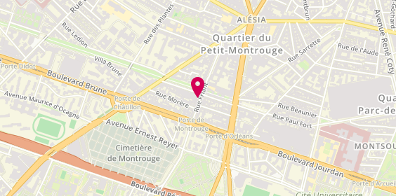 Plan de Garage Hotel du XIV, 36 Rue Friant, 75014 Paris