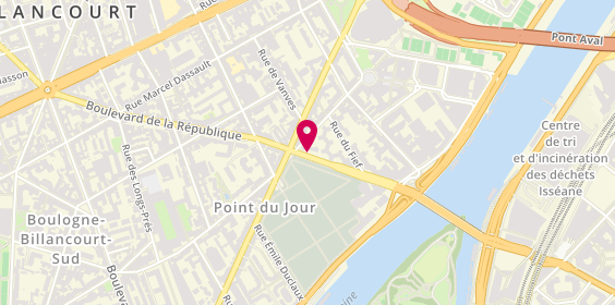 Plan de Renault Retail Group Boulogne Pont d'Issy, 28 Boulevard de la Republique, 92100 Boulogne-Billancourt