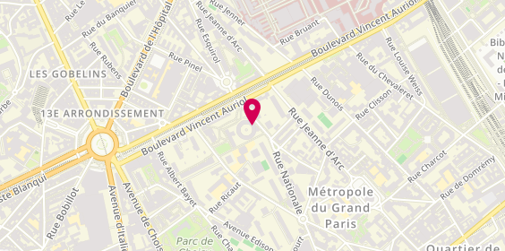 Plan de Bayard Automobile Nationale, 155 Rue Nationale, 75013 Paris