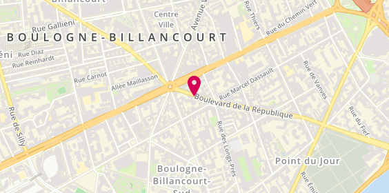 Plan de Garage Location Bh, 85 Boulevard République, 92100 Boulogne-Billancourt