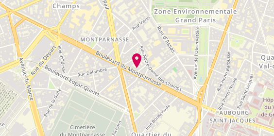 Plan de Raspail Montparnasse Services, 125 Bis Boulevard du Montparnasse, 75006 Paris