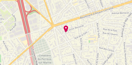 Plan de RP Auto, 46 Rue Victor Recourat, 94170 Le Perreux-sur-Marne