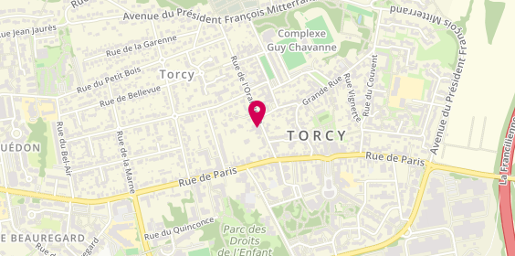Plan de Auto Réparation Torcy, 11 Rue de l'Orangerie, 77200 Torcy