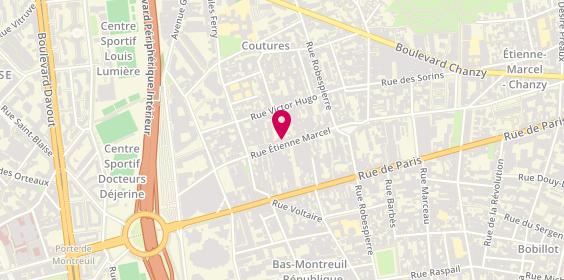 Plan de Média Service, 244 Rue Etienne Marcel, 93170 Bagnolet