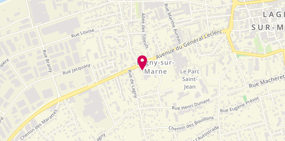 Plan de Agent Citroen, 57 avenue du Général Leclerc, 77400 Saint-Thibault-des-Vignes