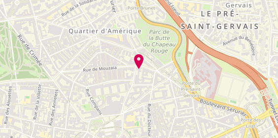 Plan de EJLJ, 54 Rue de Mouzaïa, 75019 Paris