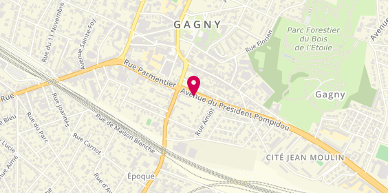 Plan de Gagny Auto Jante, 12-14 Avenue du President Pompidou, 93220 Gagny
