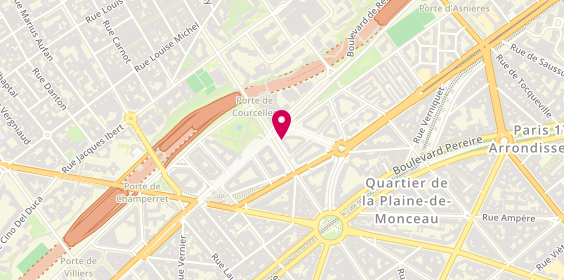 Plan de Hubert Pneus, 216 Rue de Courcelles, 75017 Paris
