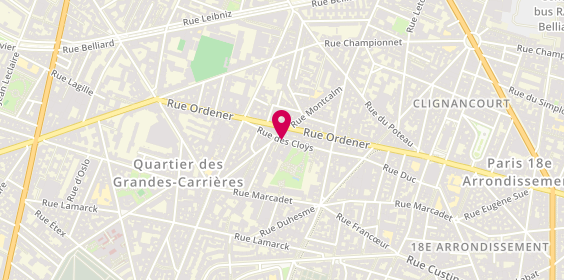 Plan de Agent Peugeot, 45 Rue des Cloys, 75018 Paris
