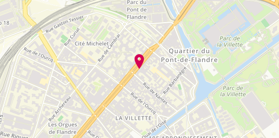 Plan de Speedy, 136 avenue de Flandre, 75019 Paris