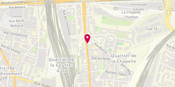 Plan de Point S, 56-62 Rue de la Chapelle, 75018 Paris