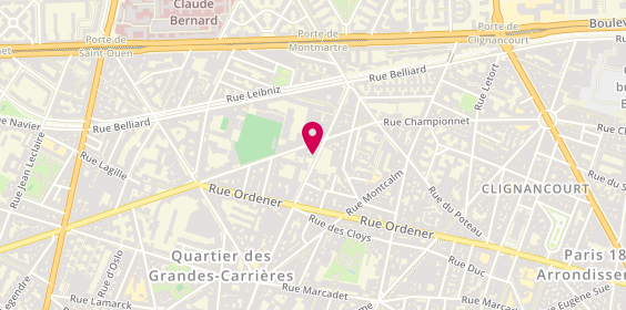 Plan de Rex Auto, 101 Rue Damrémont, 75018 Paris