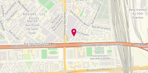 Plan de Auto Clignancourt, 43 Rue Entrepôts, 93400 Saint Ouen
