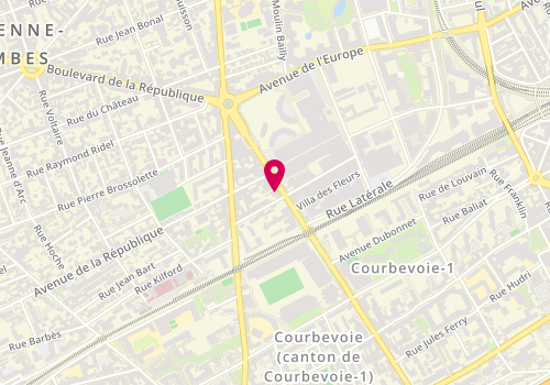 Plan de ETABLISSEMENTS ALEX BIHN - Renault, 113 Bis Boulevard de Verdun, 92400 Courbevoie