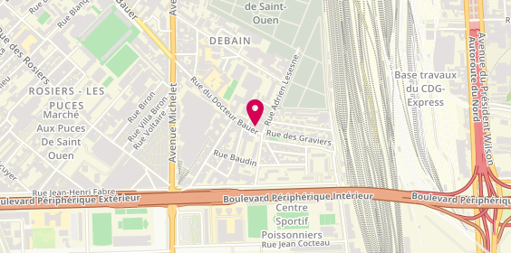 Plan de Technigum Pneus, Rue du Dr Bauer 165, 93400 Saint-Ouen-sur-Seine