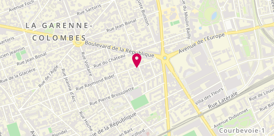 Plan de RENAULT LA GARENNE COLOMBES I Garage la Garenne Colombes, 19 Rue Raymond Ridel, 92250 La Garenne-Colombes