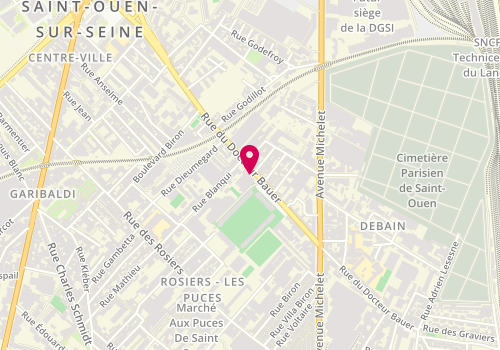 Plan de Bauer Paris Saint-Ouen, 80 Rue du Dr Bauer, 93400 Saint-Ouen-sur-Seine