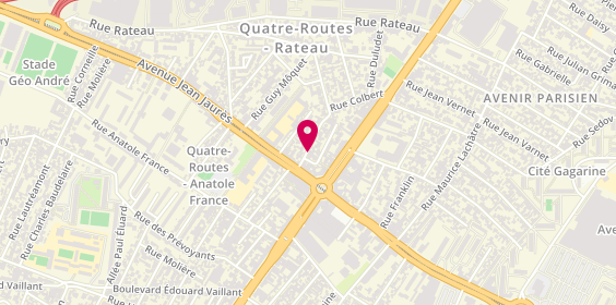 Plan de Garage Autos D4D, 8 Rue Maurice Bureau, 93120 La Courneuve