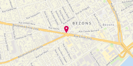 Plan de Mondial Pare Brise, 60 Rue Emile Zola place du Grand Cerf, 95870 Bezons